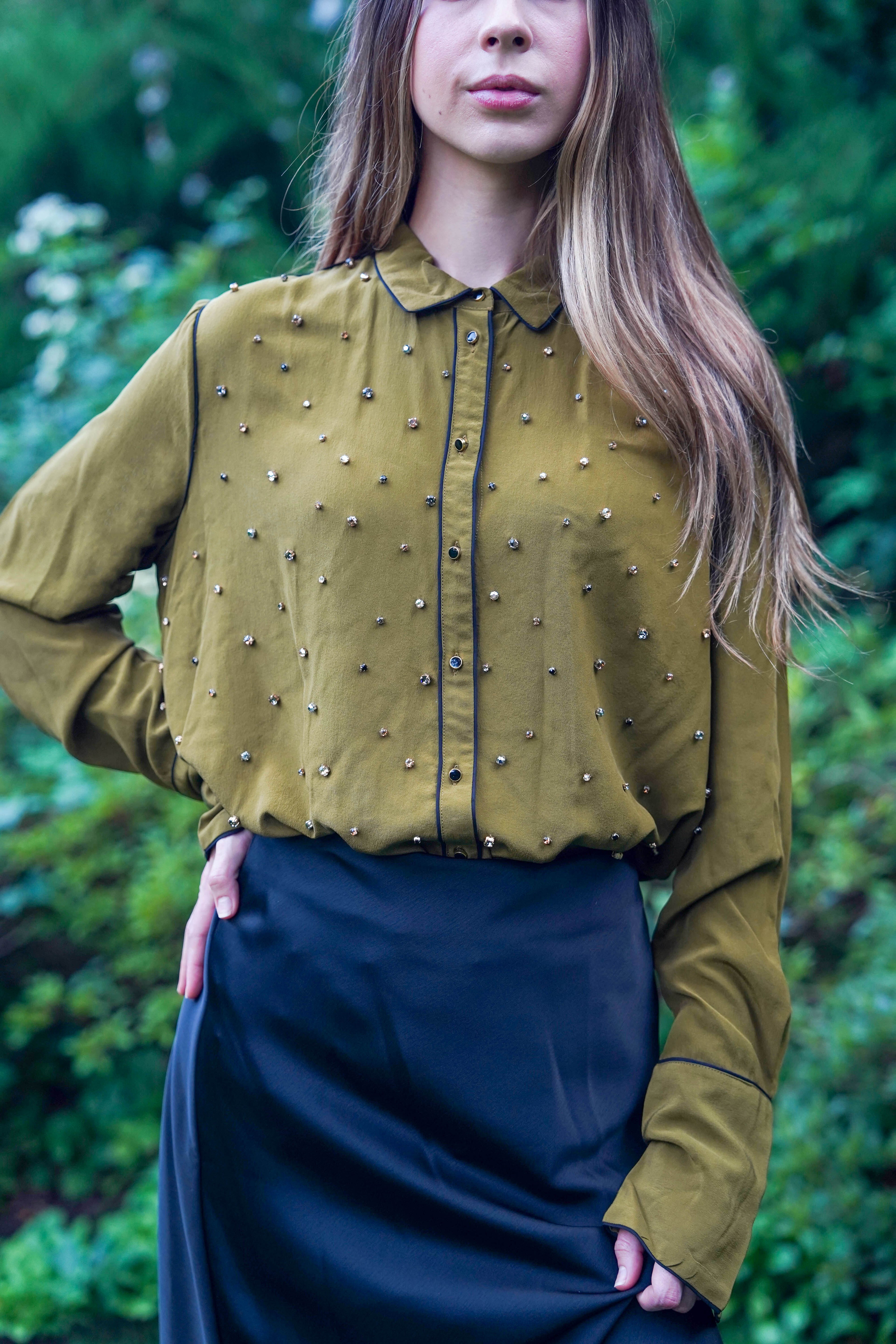 Meadow Solid Silk Shirt