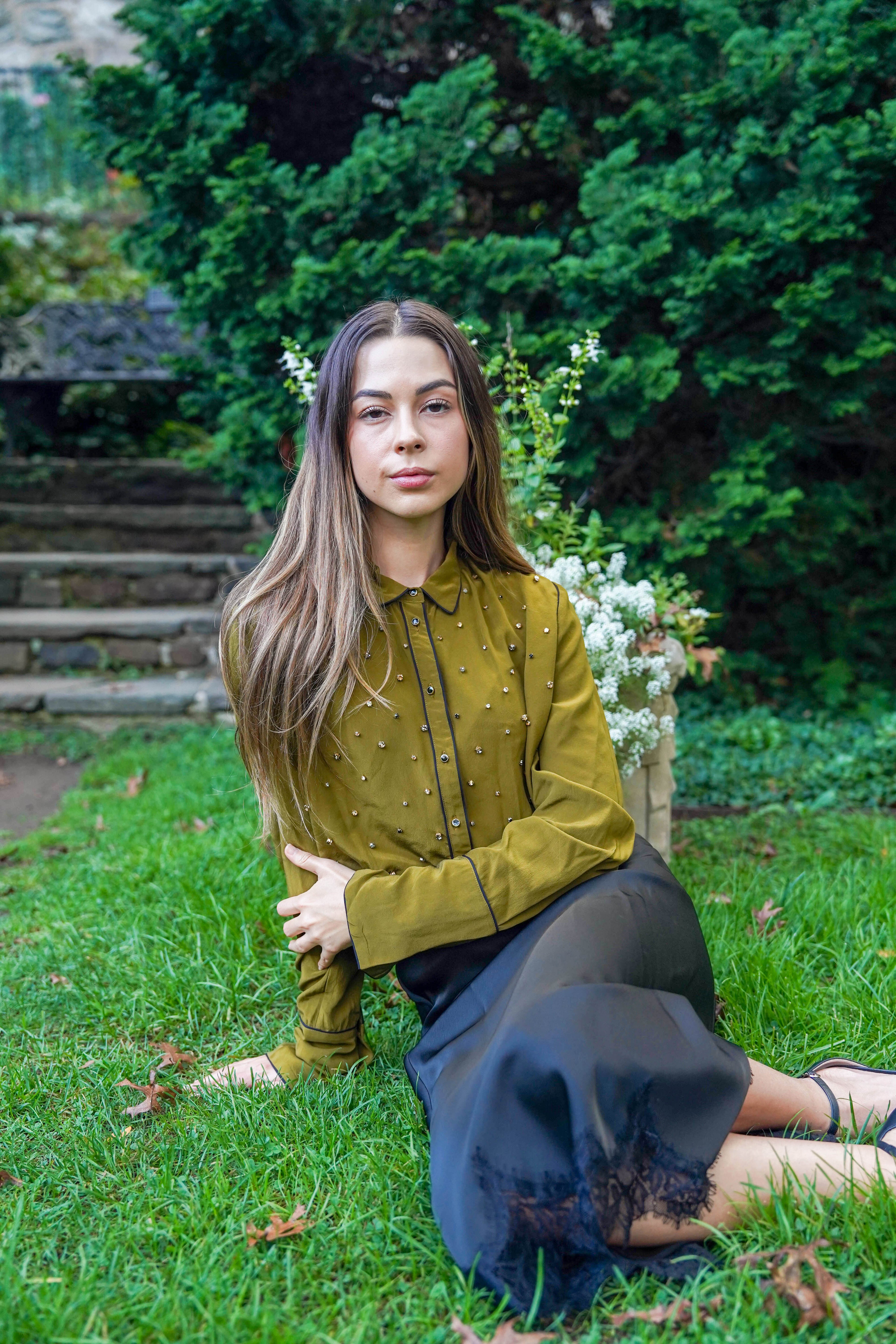 Meadow Solid Silk Shirt